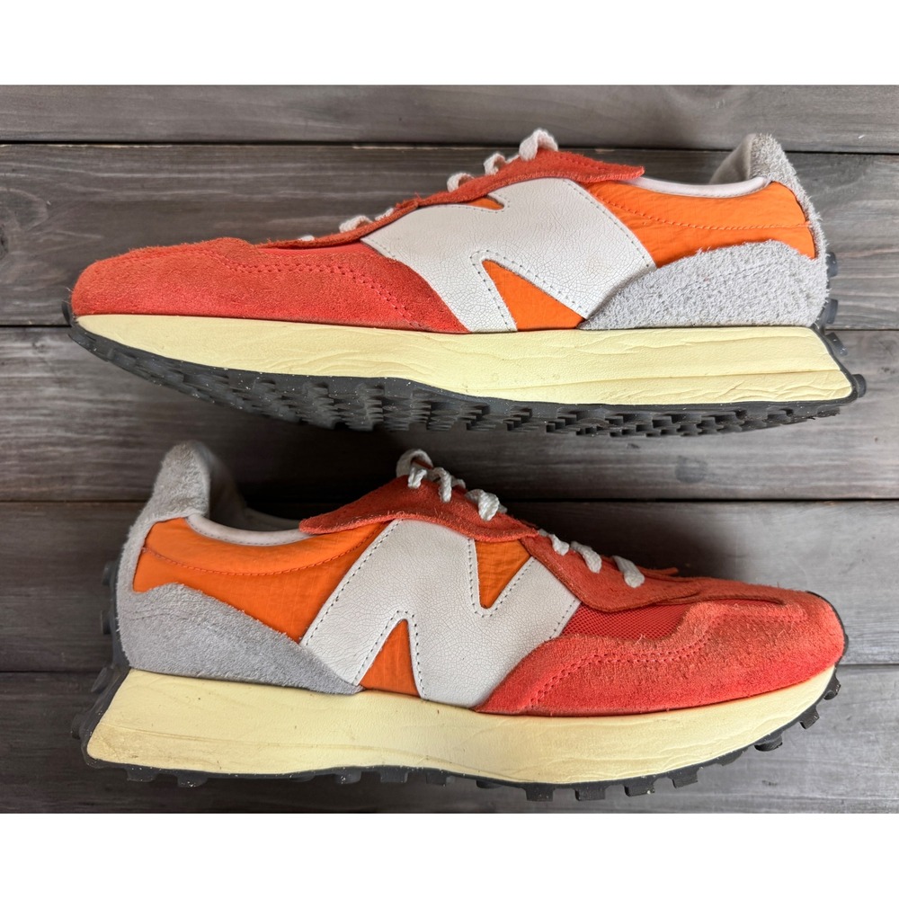 New Balance 327 Orange White Suede Sneakers U327WRC Mens 9 Womens 10.5 - Picture 5 of 15